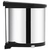 vidaXL Kitchen Built-in Dust Bin Stainless Steel 3.2 gal