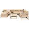 vidaXL Garden Sofa Set Natural wood Solid pine wood Large Modular