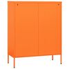 vidaXL Chest of Drawer Orange Steel Medium Chest of Drawers