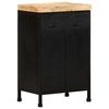 vidaXL Sideboard Rough mango wood with a natural finish and black iron