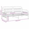 vidaXL Daybed Frame Black 35.43 x 74.80 in Powder-Coated Steel