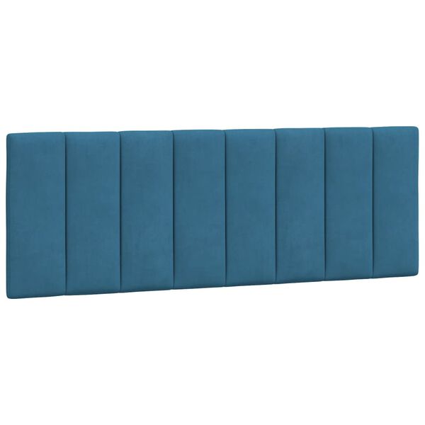vidaXL Headboard Cushion Blue Velvet 55.1 in Adjustable Armrests