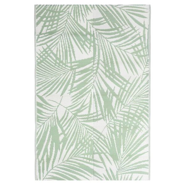 vidaXL Outdoor Rug Green Polypropylene 47 x 71 in Pattern Outdoor Rug