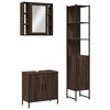 vidaXL Bathroom Cabinet Set Brown Oak