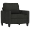 vidaXL Sofa Chair With Footstool Black