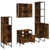 vidaXL Bathroom Cabinet Set Smoked Oak