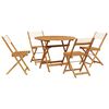vidaXL Garden Dining Set Cream White Solid Acacia wood Standard