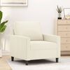 vidaXL Sofa Chair Cream Velvet (100% polyester), Metal, Foam