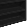 vidaXL Display Cabinet Black Engineered wood 23.6 x 3.3 x 22.8 in