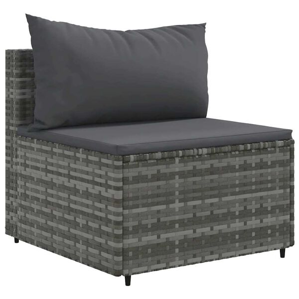 vidaXL Patio Lounge Set Set of 7 Grey, Anthracite