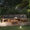 vidaXL Garden Lounge Set Dark grey, Natural wood
