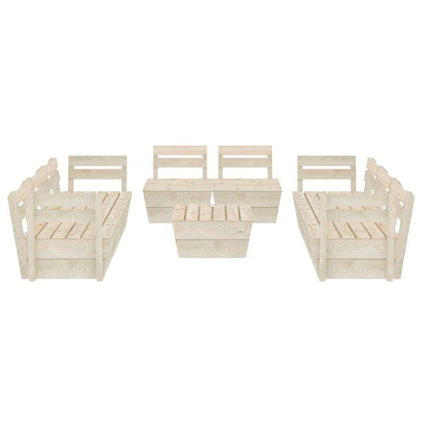 vidaXL Garden Lounge Set Natural Spruce Wood Impregnated Spruce Wood