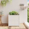 vidaXL Garden Planter White Solid pine wood 24x24x24 in Garden Planter