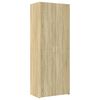 vidaXL Storage Cabinet Sonoma Oak 27.6"x16.7"x88.6" Engineered Wood