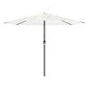 vidaXL Garden Parasol White Polyester Large Foldable Garden Parasol