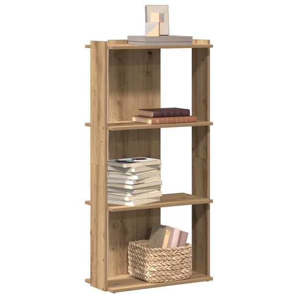 vidaXL Bookcase Artisan Oak Engineered Wood 120 cm tall shelf Bookcase