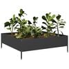 vidaXL Garden Raised Bed Black Steel 39.4x39.4x13.2 in Durable