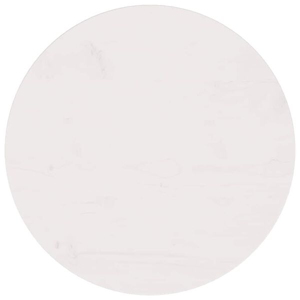 vidaXL Table Top White Solid pinewood Ø19.7 in Durable