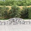 vidaXL Arched Gabion Baskets 20 pcs 118.1x11.8x40/60" Galvanised Iron