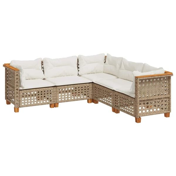 vidaXL Garden Sofa Set Beige