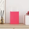 vidaXL Paper Bags 50 pcs with Handles Pink 5.9x3.1x8.3"