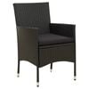 vidaXL Outdoor Dining Set Black