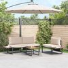 vidaXL Garden Dining Set 3 pcs Taupe Steel
