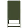 vidaXL Bedside Cabinet Set of 2 Olive Green Steel Medium