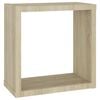 vidaXL Cube Shelf Set of 2 Sonoma oak Engineered wood Small