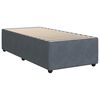 vidaXL Bed Frame Dark Gray Velvet, Plywood, Engineered Wood Twin