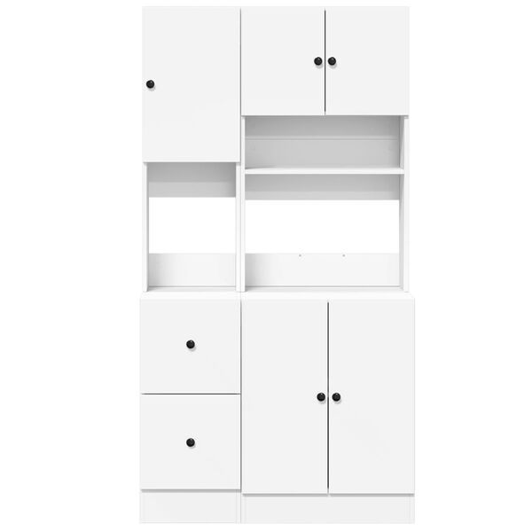 vidaXL Kitchen Cabinet White 37.4"x19.7"x70.9" Engineered Wood