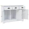 vidaXL Sideboard White MDF, Pinewood, Metal Medium Sideboard