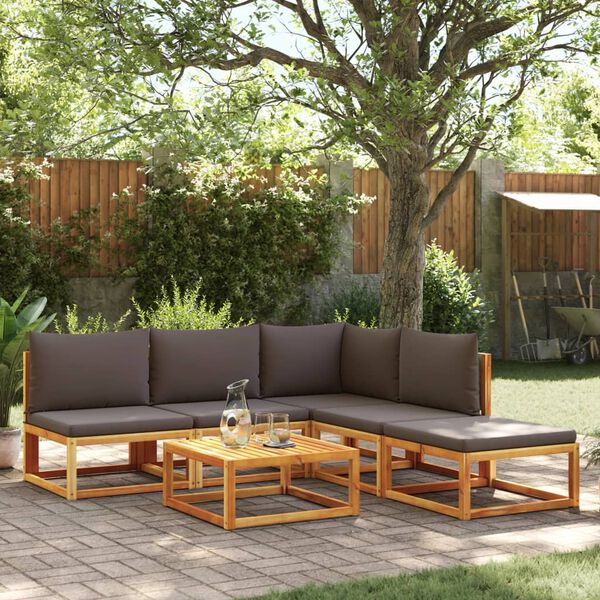 vidaXL Garden Sofa Set Grey