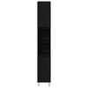 vidaXL Bathroom Cabinet with Shelf Black Oak 11.81 x 11.81 x 74.80 in