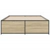 vidaXL Bed Frame Sonoma Oak Engineered wood and metal Full Durable