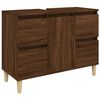 vidaXL Sink Cabinet Brown Oak Engineered Wood 31.5x13.0x23.6 in