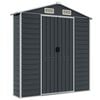 vidaXL Garden Shed Anthracite Galvanized Steel Large Garden Shed