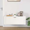 vidaXL Wall Shoe Cabinet High gloss white Engineered wood Compact