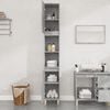 vidaXL Bathroom Cabinet Concrete grey Engineered wood Tall