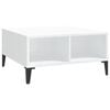 vidaXL Coffee Table High gloss white Engineered wood, metal Standard