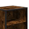 vidaXL Bedside Cabinet Smoked oak Engineered wood, metal 15.7x12.2x19.7 in