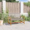 vidaXL Garden Bench Grey and brown PE rattan, solid acacia wood, metal