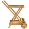 vidaXL Tea Trolley 21.3"x34.3"x35.4" Solid Wood Acacia