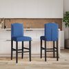 vidaXL Bar Chair Blue and Black Solid rubberwood, fabric (100% polyester)