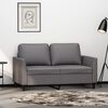 vidaXL 2-seater Sofa Grey 75% Polyvinyl Chloride, 20% Polyester, 5% Cotton