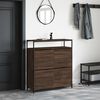 vidaXL Shoe Cabinet Brown Oak Engineered Wood 39.4x13.4x44.1 in