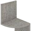 vidaXL Wall Corner Shelf Concrete Grey Engineered Wood Medium