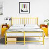vidaXL Bedside Cabinet Set of 2 Mustard Yellow Cold-rolled steel Medium