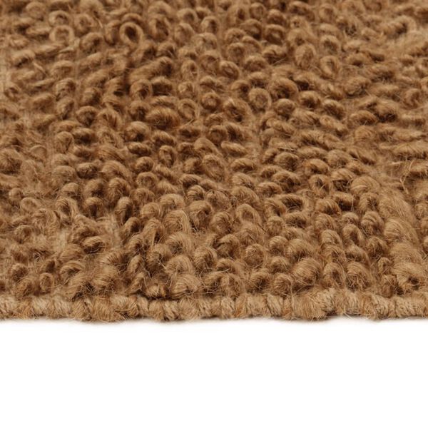 vidaXL Rug Natural jute tone 60% jute, 40% cotton 63 x 90.6 in Durable