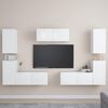 vidaXL TV Cabinet White Engineered Wood Medium TV Cabinet Rectangular